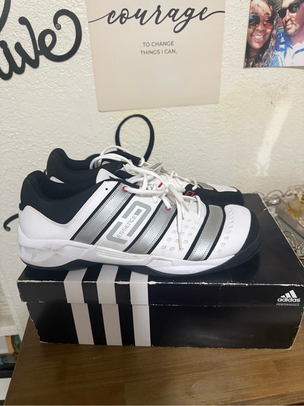 adidas White Black Red Training Sneakers - Picture 4 of 4